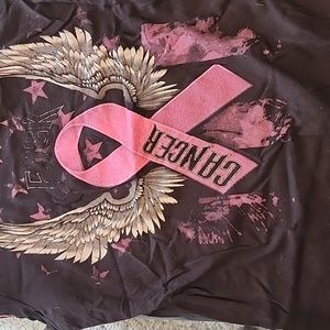 Grunt Style women's XXL tshirt black F Cancer Cancer Awareness shirt